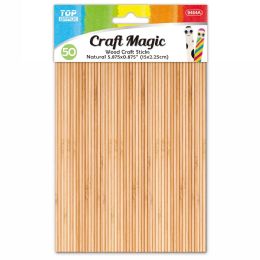 48 Bulk 50-Piece Wooden Craft Stick