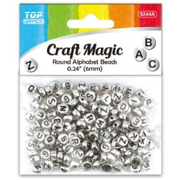 24 Bulk Alloy Letter Beads 160pc/25g 0.6cm