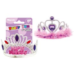 288 Bulk 5" Birthday Tiara Purple