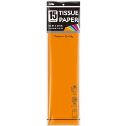 72 Bulk 15ct Tissue Paper Orange 72s 20x20-inch