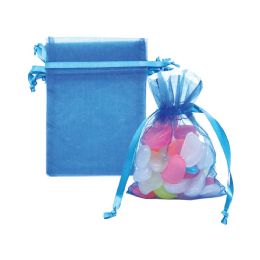 24 Bulk 5x7-inch/4ct Organza Pouche Dark Blue