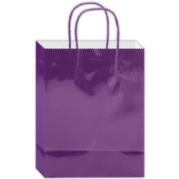 48 Bulk Gift Bag 13x10.5x5.5-inch/l Purple Glossy