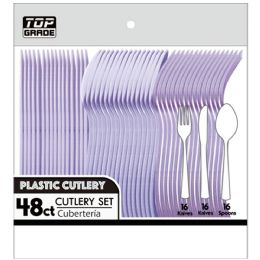 48 Bulk #01340 48ct Cutlery Purple 48s