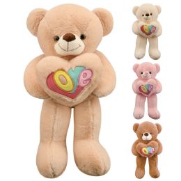 12 Bulk 32" Bear With Heart 4-Clrs 12s