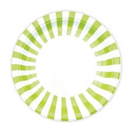 24 Bulk 7"/8ct Pp Plate Lime Strip
