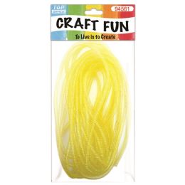 12 Bulk Mesh Waffle Ribbon Yel 33ft/8mm