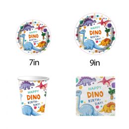 144 Bulk Papper Tableware Set 144s 7"/9" Plate Cup Napkin