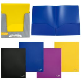 48 Bulk 2-Pockets Poly Portfolio 48s Bubble Embossed