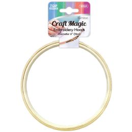 24 Bulk 6-inch Bamboo Embroidery Frame