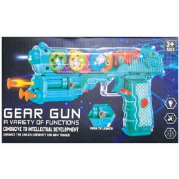 12 Bulk Led Transparent Gear Toy 24.5x14.5x4.5cm