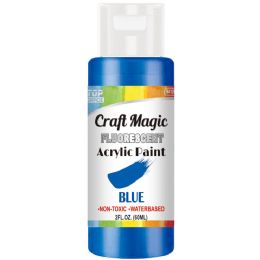 20 Bulk 2oz/60ml Acrylic Paint Fluorescent Blue