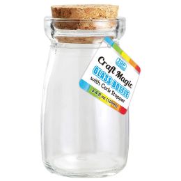 24 Bulk Glass Bottle W/cork Top 4.9x9.4cm/100ml