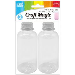 48 Bulk Mini Plastic Mason Jar Aluminum 4.5*6.7cm/60ml