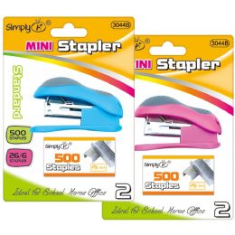 24 Bulk Mini Standard Stapler W/500pc Staples