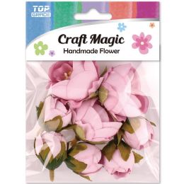 288 Bulk 8-Piece satin flower Lavender Assorted Design size