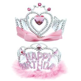 288 Bulk 5" Birthday Tiara Pink
