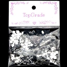 12 Bulk Acrylic Rhinestone Silver