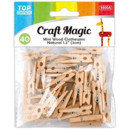 480 Bulk 40-Piece 3cm mini craft pin Natural