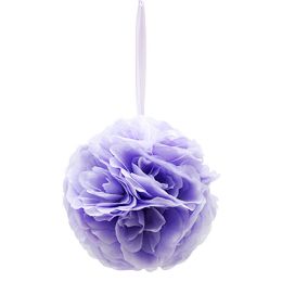 12 Bulk 8-inch silk Pom Flower Lavender