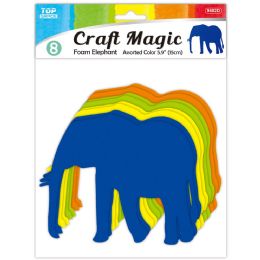 24 Bulk 8ct/15cm Eva Elephant Astd Colors