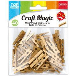 480 Bulk 3cm 40pc clothespins Gold