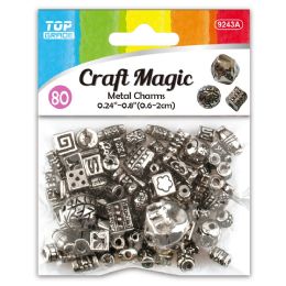 24 Bulk Alloy Pendant Astd 80pc/25g 0.6-2cm