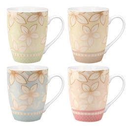 48 Bulk Ceramic Mug Floral 12oz/48s