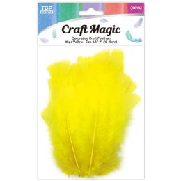 24 Bulk Feather Yellow 12-17cm