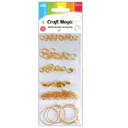 24 Bulk Diy Metal Set Gold 5mM-25mm