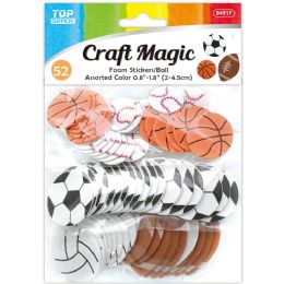 24 Bulk Eva Stiker Astd Balls 52ct 2cM-4.5cm