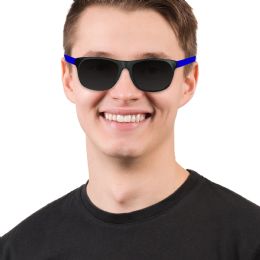 96 Bulk Neon Blue Retro Sunglasses