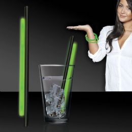 225 Bulk Green Glow 9' Straws & Bracelets