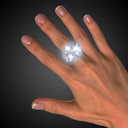 84 Bulk Led White Jelly Bumpy Rings