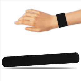 192 Bulk Black Slap Bracelets