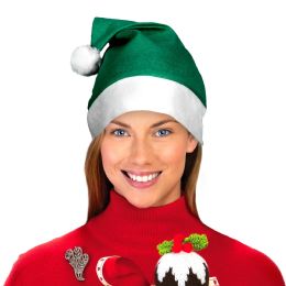 120 Bulk Green Santa Hats