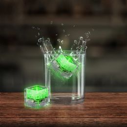 48 Bulk Green LiquiD-Activated Led Ice Cubes