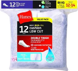 360 Bulk Hanes King Size Mens White Low Cut Ankle Sock Size 13-15 Shoe Size 12-14