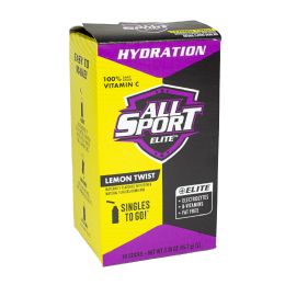 12 Bulk All Sport Elite Lemon Twist Singles To Go 3.38 Oz. - 10 Ct.