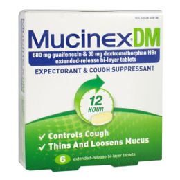 8 Bulk Mucinex Dm Expectorant Cough Suppressant - Box Of 6