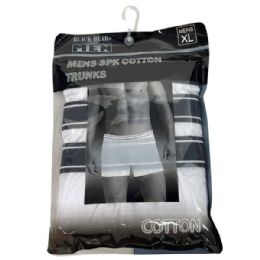 6 Bulk Black Bear For Men 3 Pack Cotton Spandex Trunks In Xl In Assorted Colors