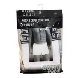 6 Bulk Black Bear For Men 3 Pack Cotton Spandex Trunks In Xxl In Assorted Colors