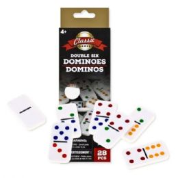 24 Bulk Classic Double Six Dominoes Game Set Petite Size