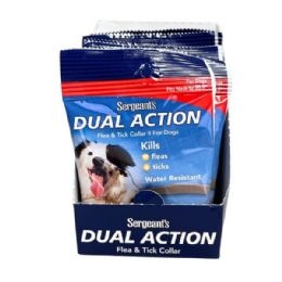 24 Bulk Sergeant's 1 Piece Dual Action Flea And Tick Collar For Dogs Neck Size 20.5"