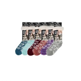 72 Bulk Sherpa Socks 6 Asst Style