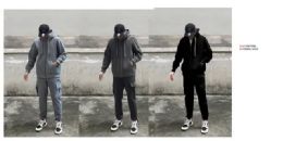 12 Bulk Men's Heavy Fleece Set With Cargo Pocket Black