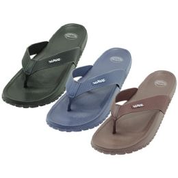 36 Bulk Men's Wave Super Soft Thong Sport Sandals