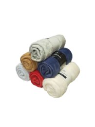 24 Bulk Solid Polar Fleece Throws 50 X 60