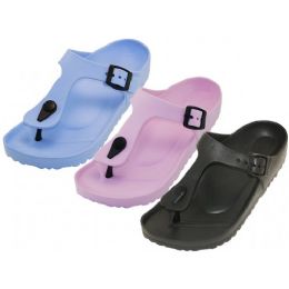36 Bulk Women's Super Soft Molded Thong Sport Sandals 5-10