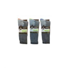 48 Bulk Men's Marled Knit Thermal Work Socks