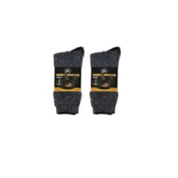 72 Bulk Men's Dark Gray Thermal Insulated Socks